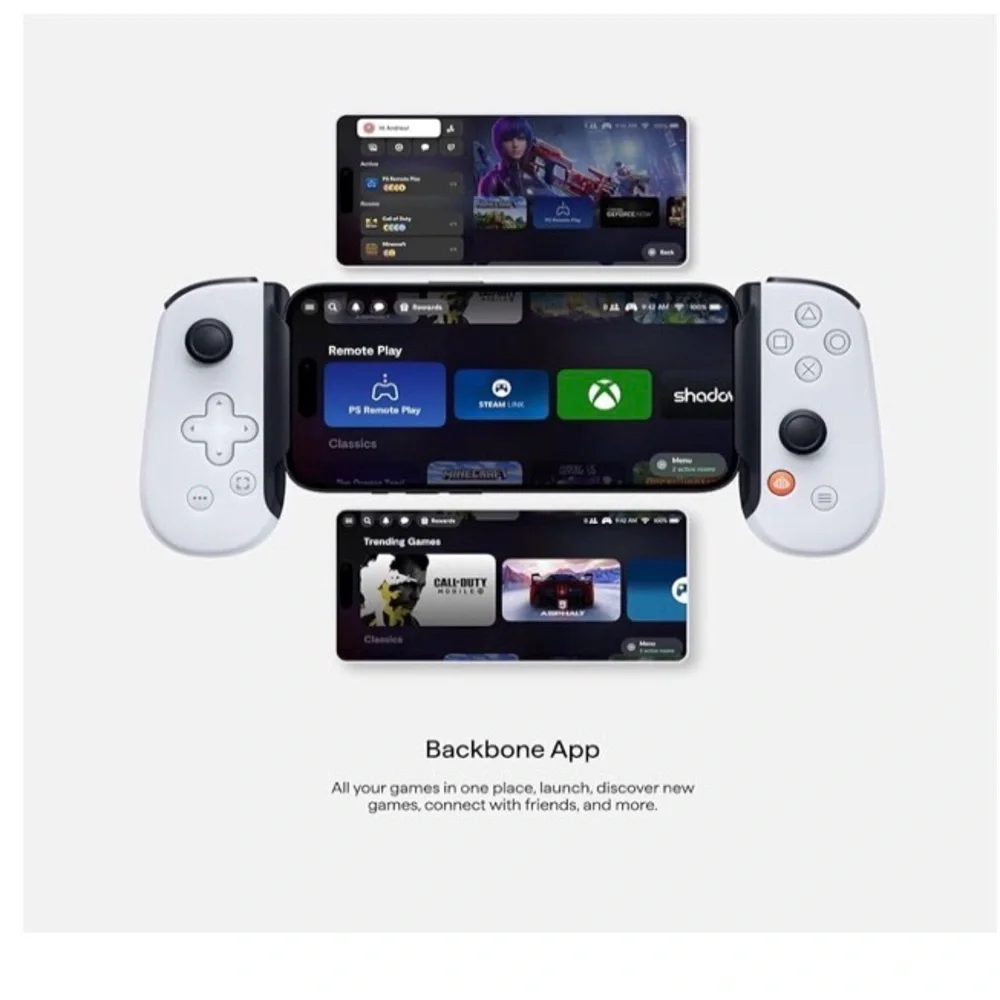 White Gaming Controller for Mobile Devices